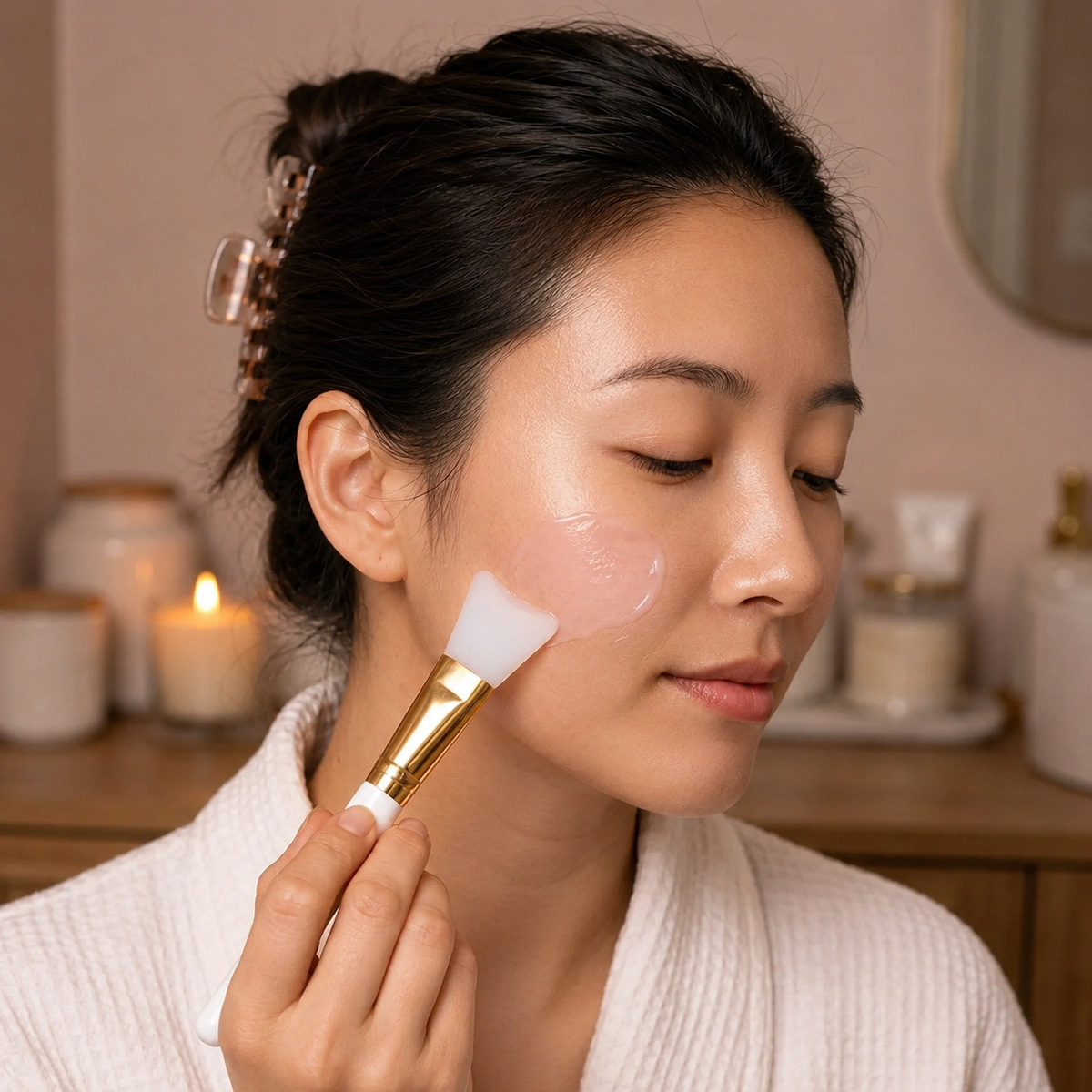 Applying the overnight mask