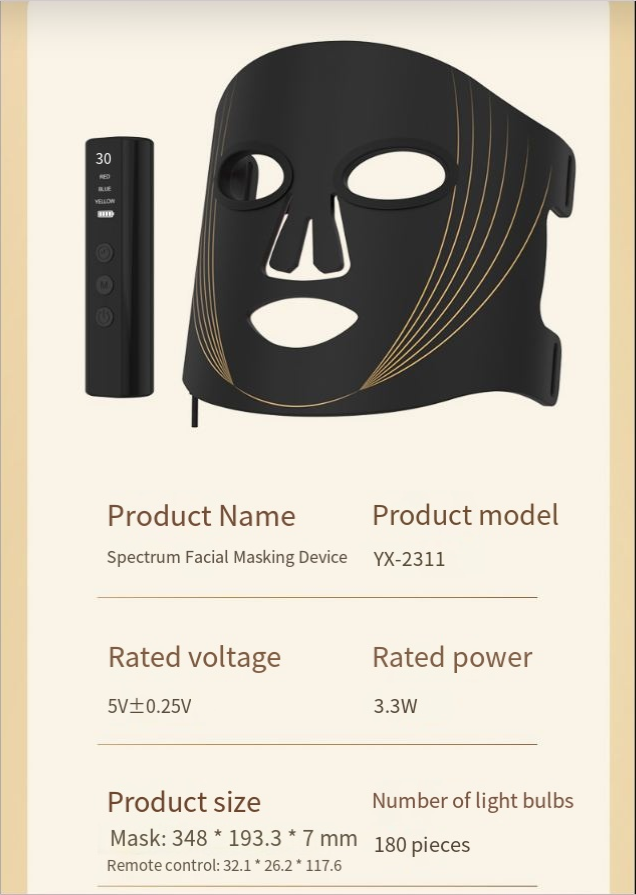 LED Silicone Photon Face Mask